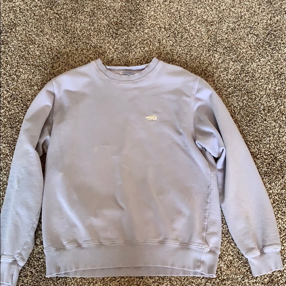 brandy melville blue bear embroidered crew neck